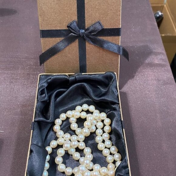 30" ENDLESS STRAND OF 77 NEAR ROUND NATURAL FRESH WATER PEARLS - APPRAISAL - Picture 4 of 4